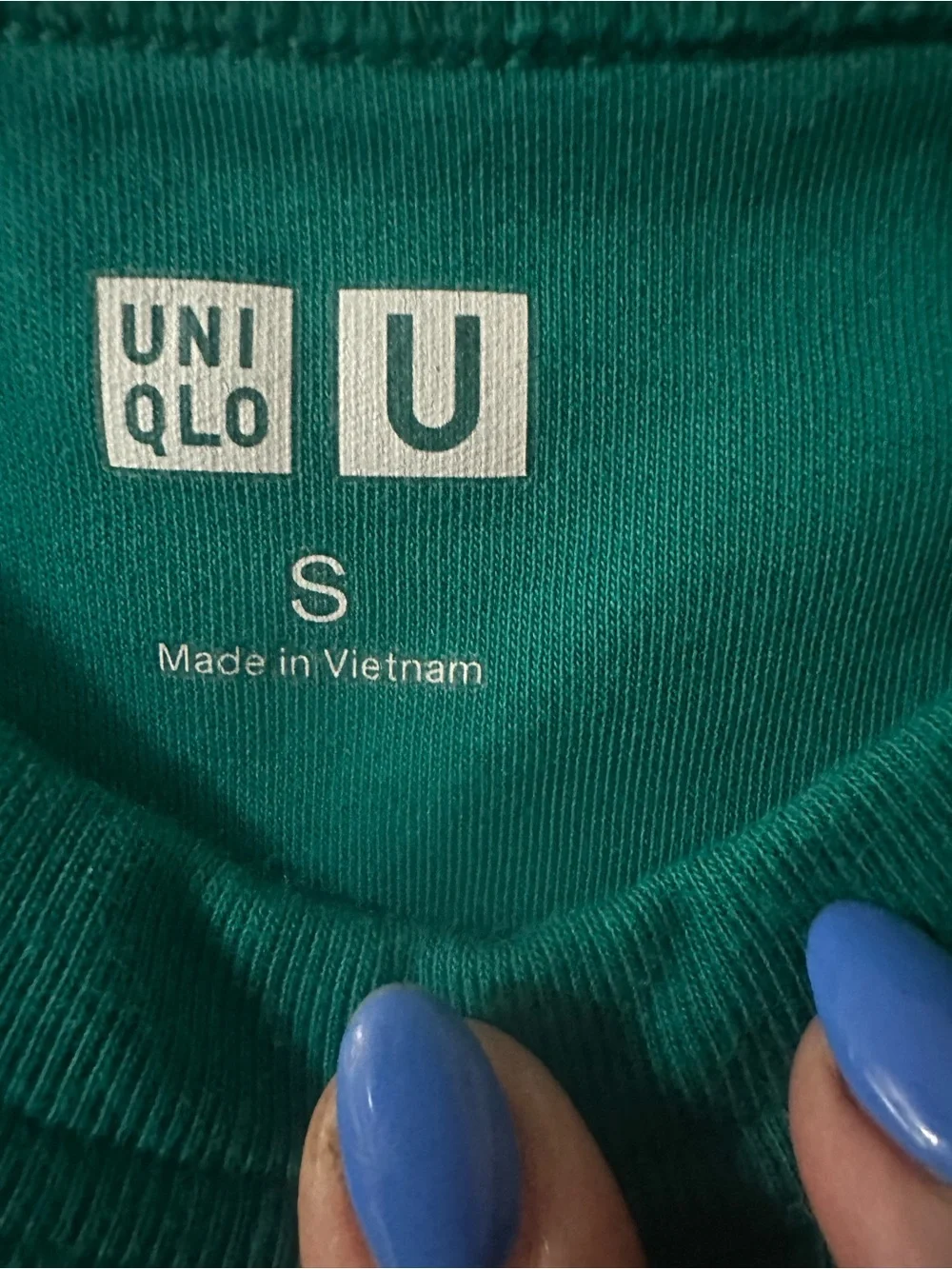 Uniqlo Teal Green‎ T-Shirt Dress Shirt Size small.
